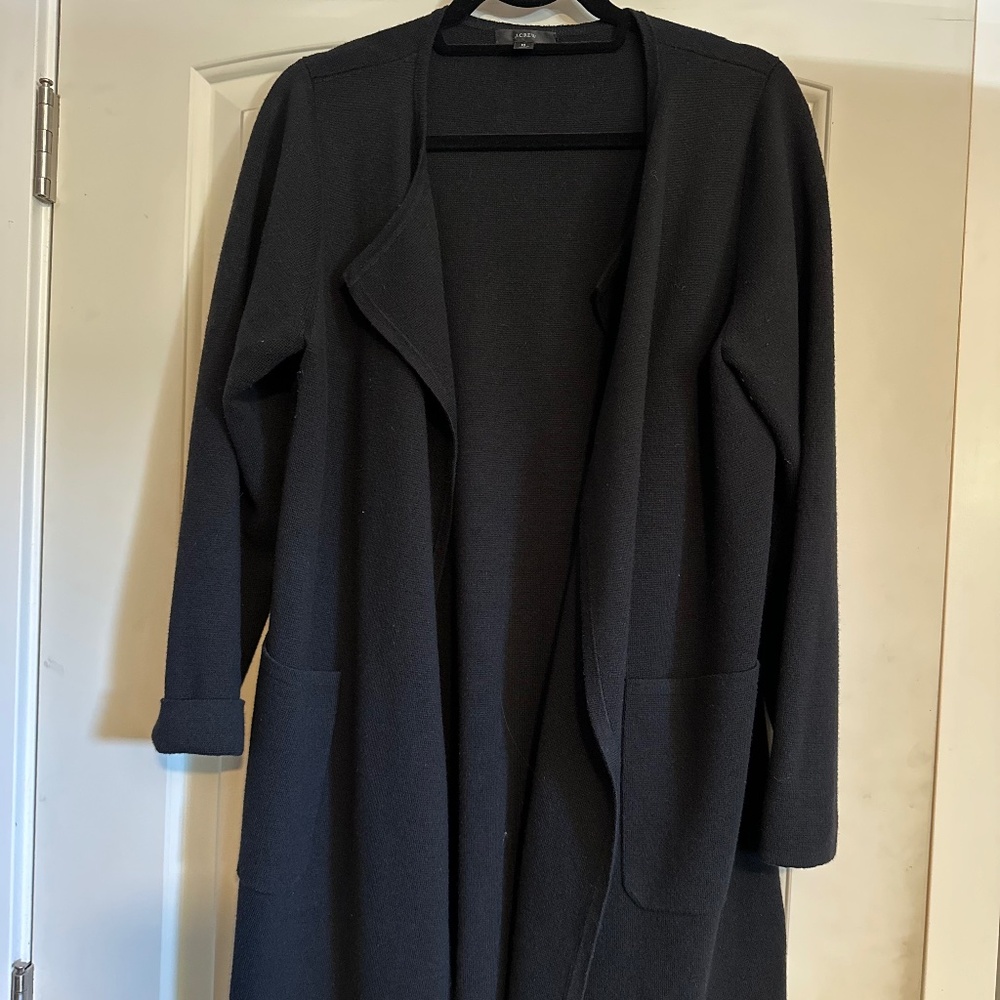 J. Crew black cardigan sweater blazer